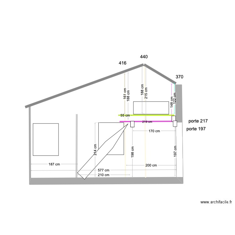 studio V2 Mezzanine plan  2 hauteurs. Plan de 0 pièce et 0 m2