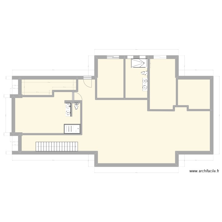 maison étage . Plan de 7 pièces et 149 m2