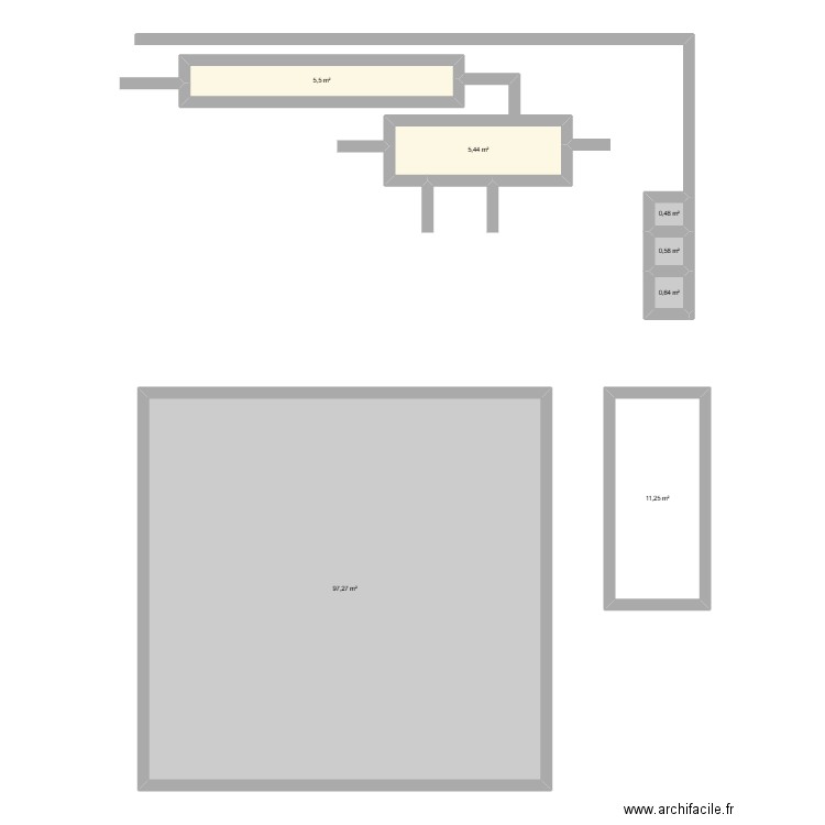 moi 2 . Plan de 7 pièces et 121 m2