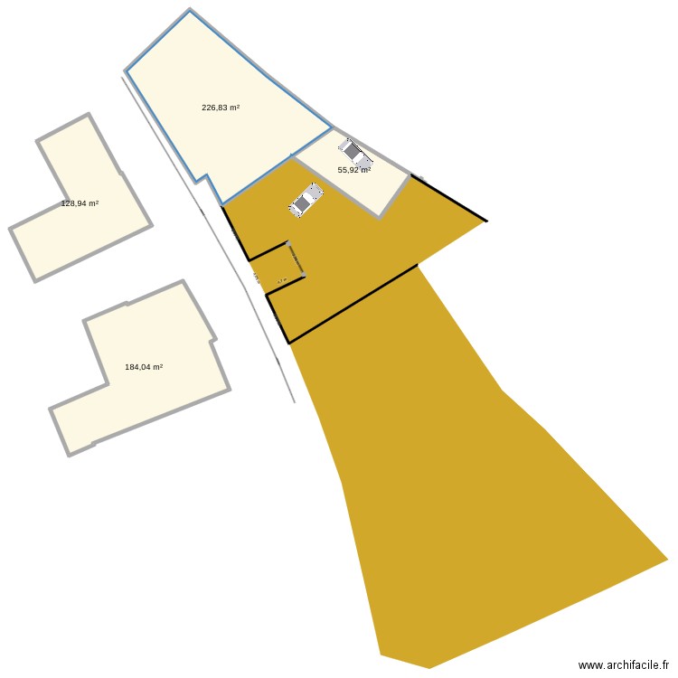 cloture2. Plan de 7 pièces et 1136 m2