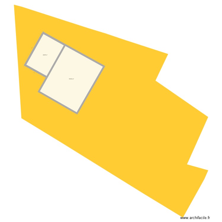 demande pour terrasse 2. Plan de 2 pièces et 150 m2