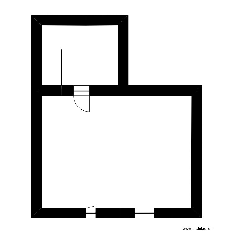 ALLE. Plan de 5 pièces et 43 m2