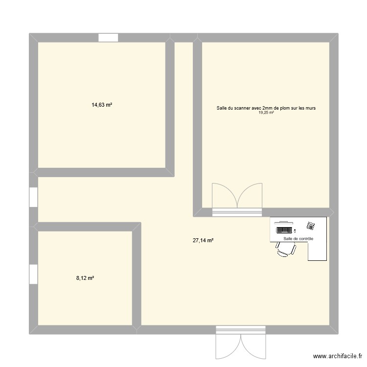 PLAN SCANNER2. Plan de 4 pièces et 69 m2