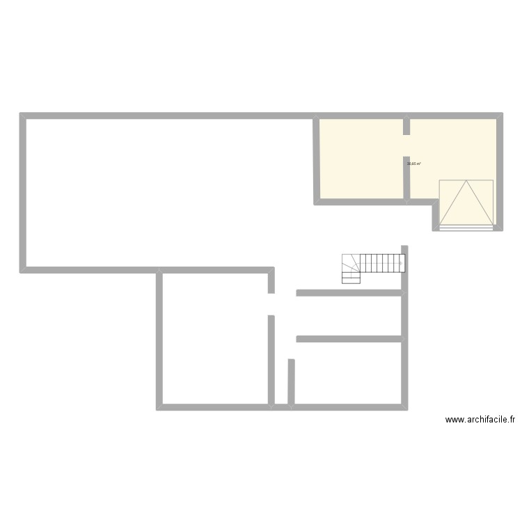 maison. Plan de 1 pièce et 31 m2