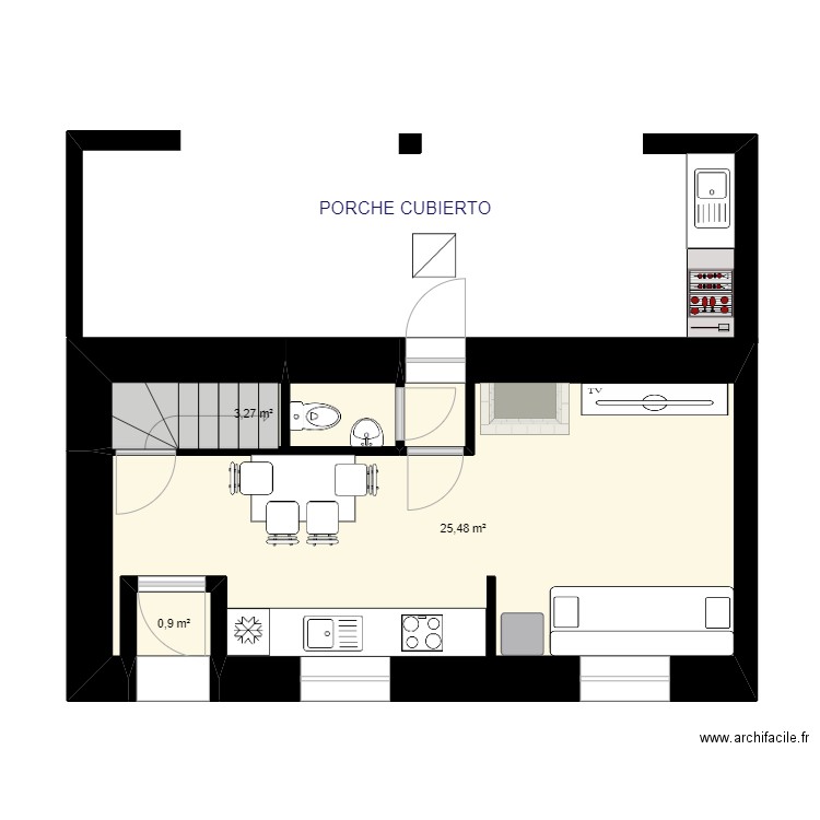 PLANTA BAJA APTO. A   (IZQUIERDA)   03   porche. Plan de 0 pièce et 0 m2