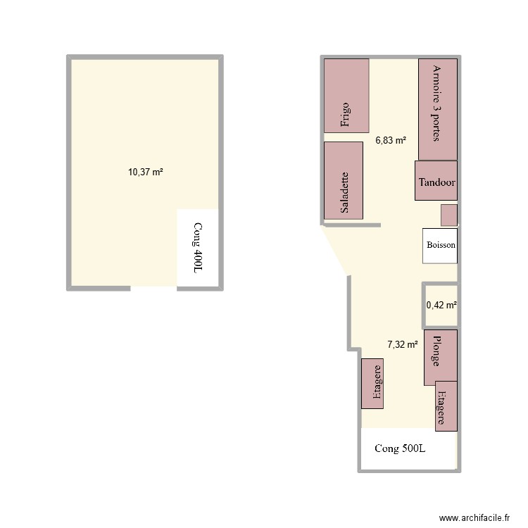 plan 1. Plan de 4 pièces et 25 m2