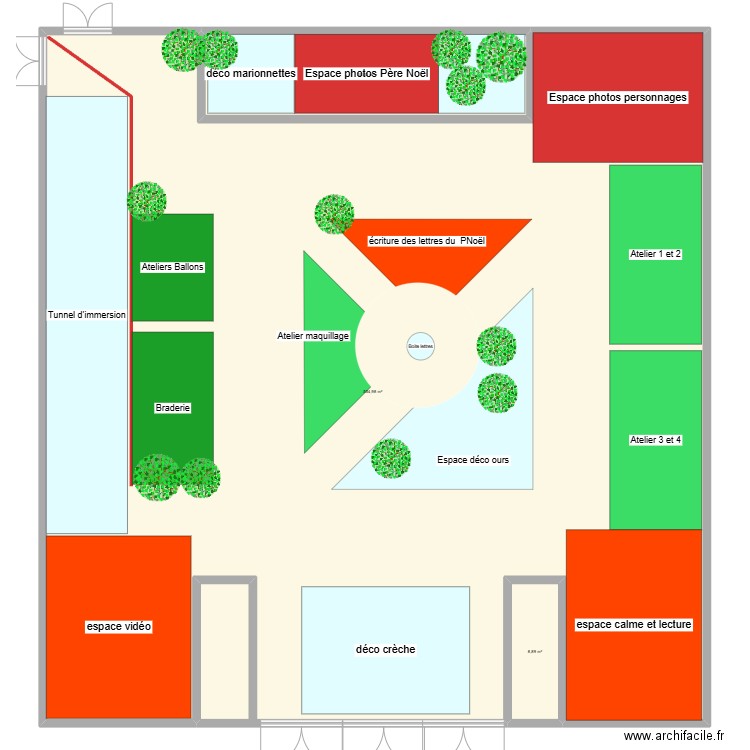 marché noel mennecy. Plan de 3 pièces et 599 m2