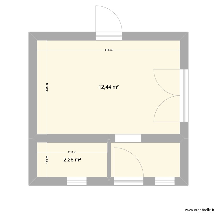 epinac 2. Plan de 4 pièces et 18 m2