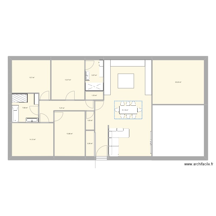 maison. Plan de 12 pièces et 156 m2