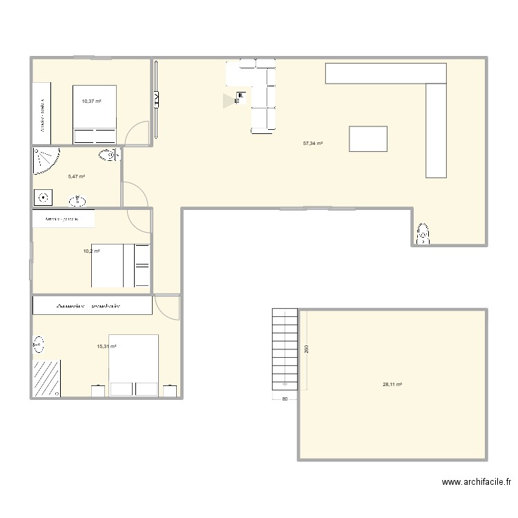 ma maison 2.2. Plan de 9 pièces et 140 m2