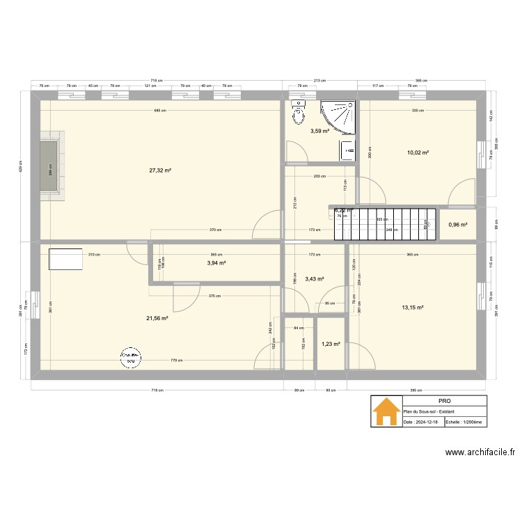 SS 2214 Valcartier . Plan de 10 pièces et 91 m2