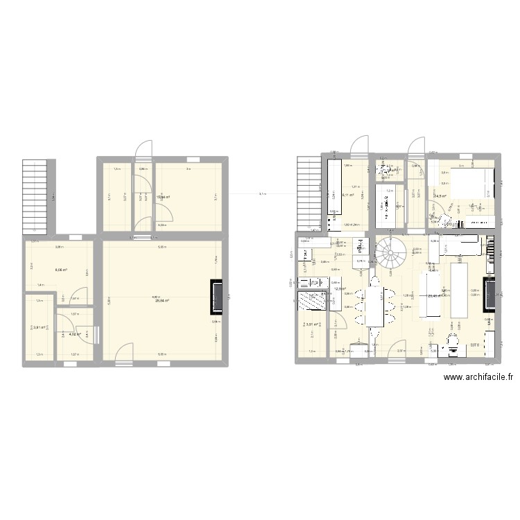 SegouleRDC. Plan de 11 pièces et 129 m2