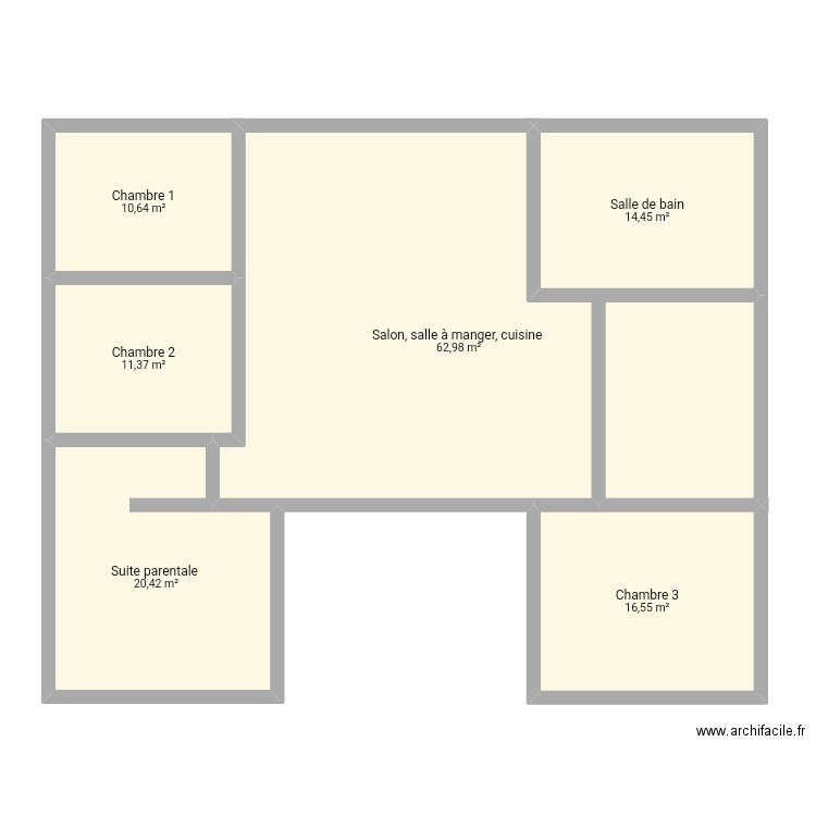 Maison 2. Plan de 6 pièces et 136 m2