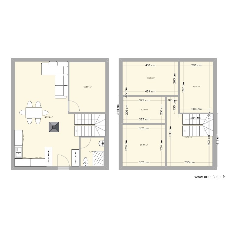 rte du guelbe v2. Plan de 8 pièces et 110 m2