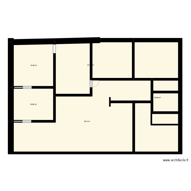 charbonnex. Plan de 5 pièces et 143 m2