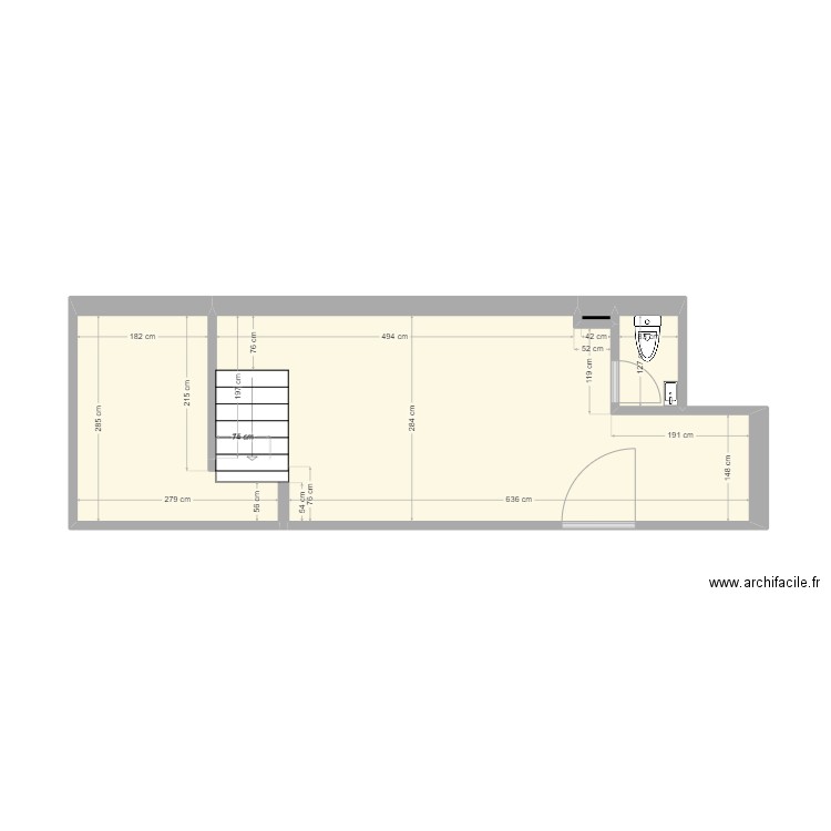 Isnardy's Closet. Plan de 5 pièces et 25 m2