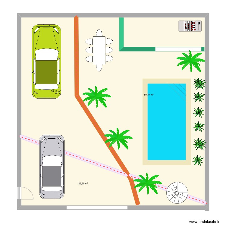 JARDIN LE CAYLAR 4. Plan de 3 pièces et 142 m2