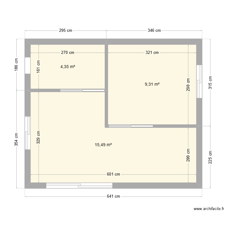 AGNES 302. Plan de 3 pièces et 29 m2