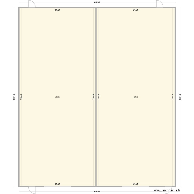 Large PR Main. Plan de 2 pièces et 509 m2