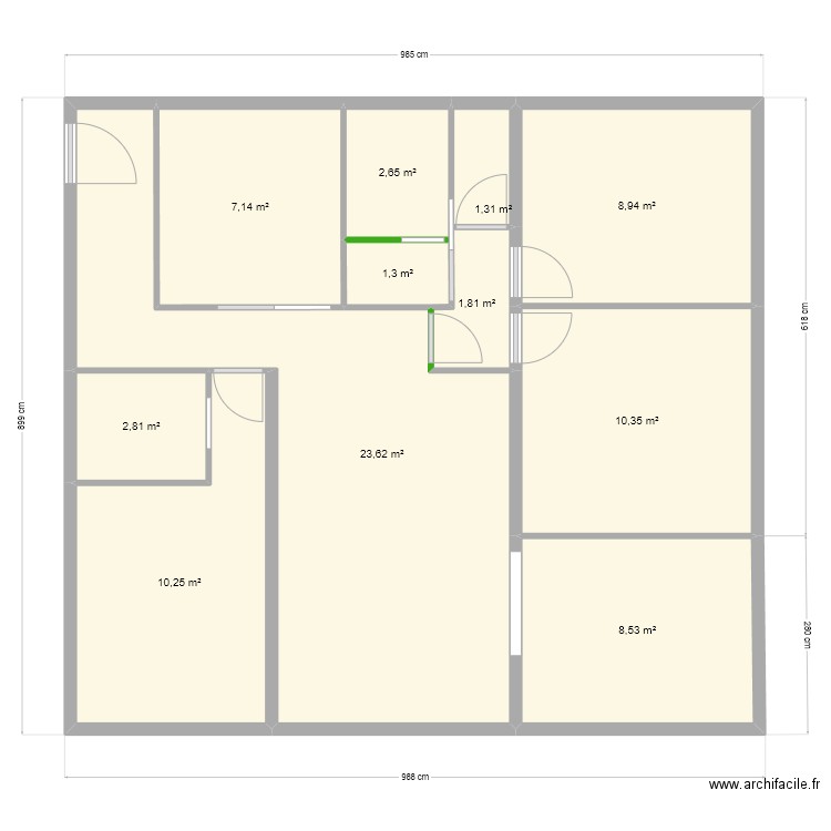 maison modifier. Plan de 11 pièces et 79 m2