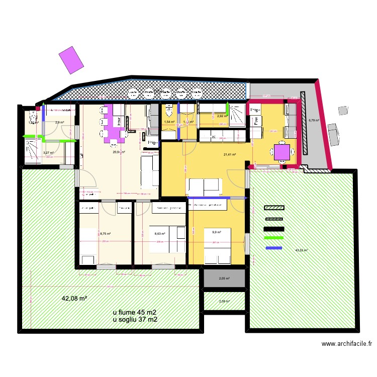 si possible c'est le mieux ! 2. Plan de 18 pièces et 187 m2