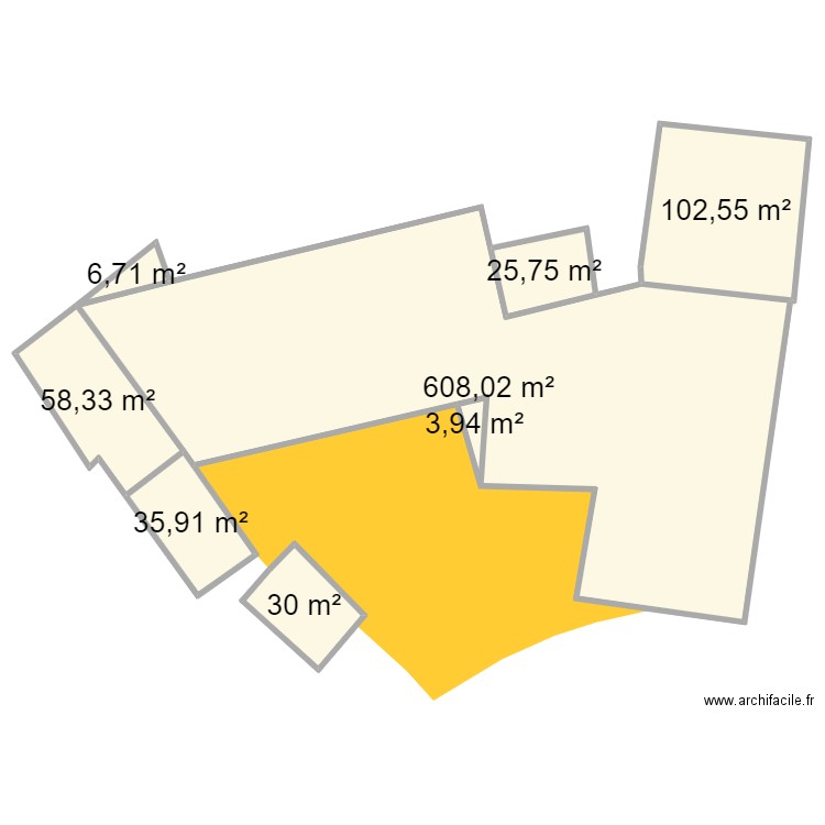 PLAN DE MASSE. . Plan de 8 pièces et 871 m2