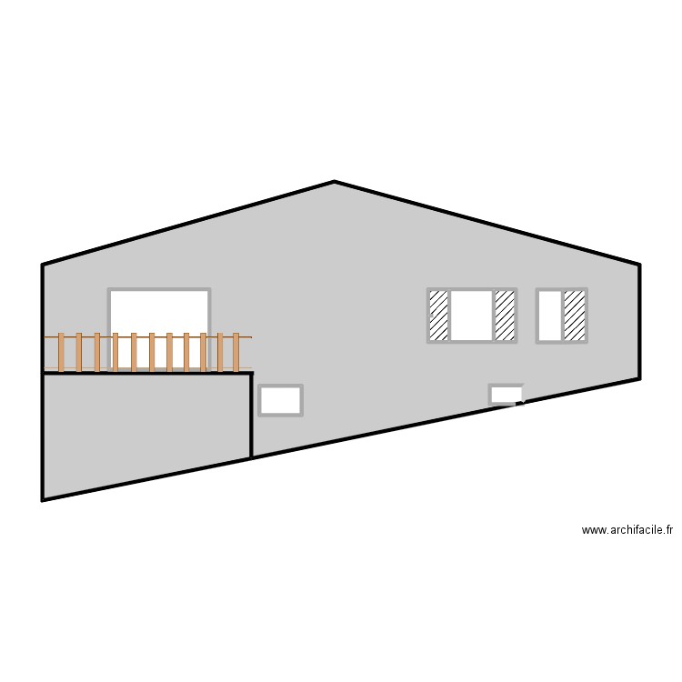 Les Portes - latérale future . Plan de 9 pièces et 79 m2