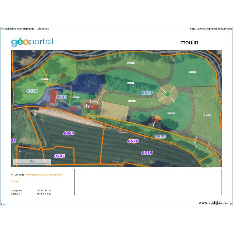 SOURDEVAL. Plan de 0 pièce et 0 m2