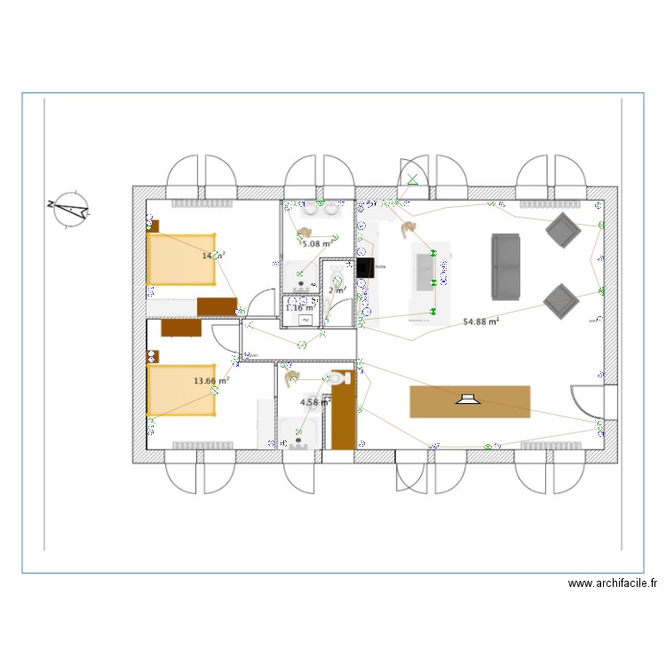 grande classe des bernardines. Plan de 0 pièce et 0 m2