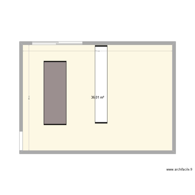 cuisine bidart pos table 310 pos 35. Plan de 1 pièce et 36 m2