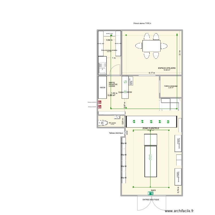 PLAN ELECTRIQUE. Plan de 6 pièces et 58 m2