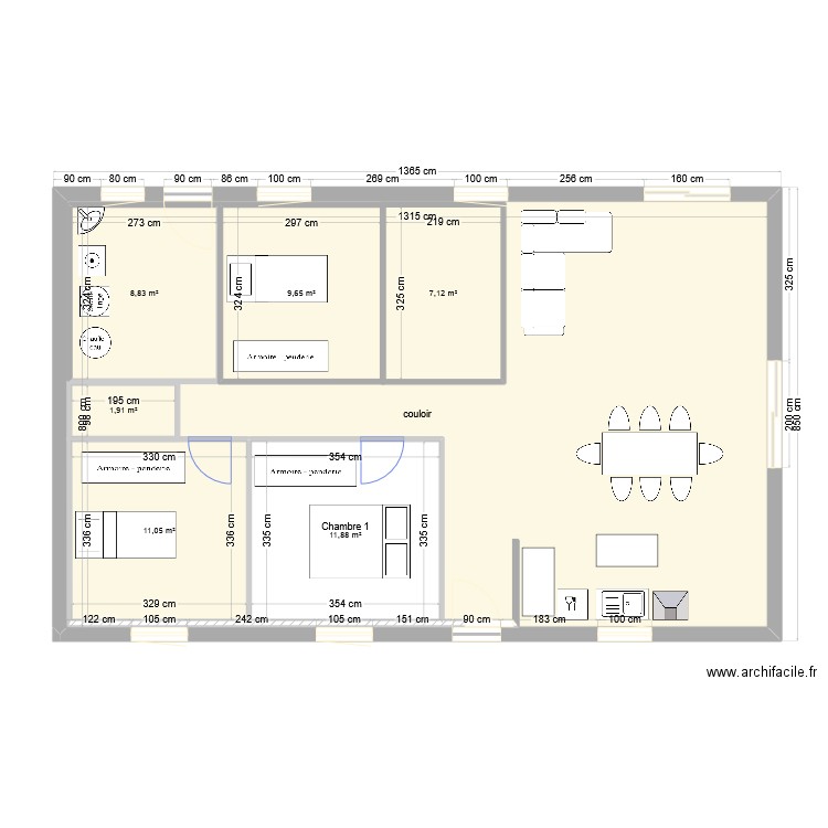 maison balon ss gar. Plan de 7 pièces et 156 m2