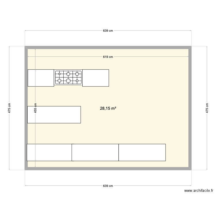 LABORARIEN XOKOA. Plan de 1 pièce et 28 m2