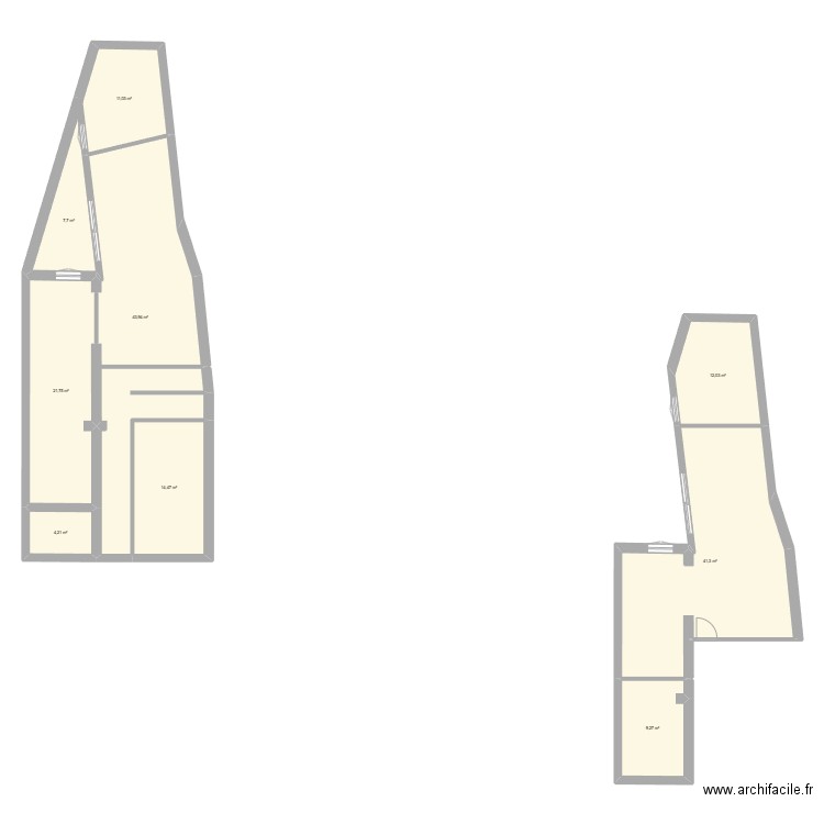 BETHUNE. Plan de 9 pièces et 166 m2