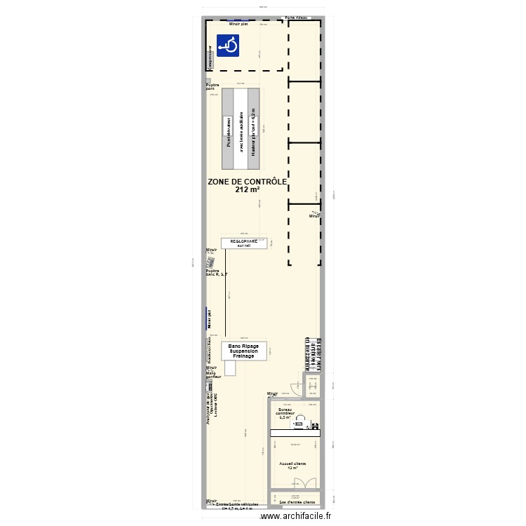 CCT VL LBI ROUBAIX Contrôle Technique 59LBRO. Plan de 4 pièces et 235 m2