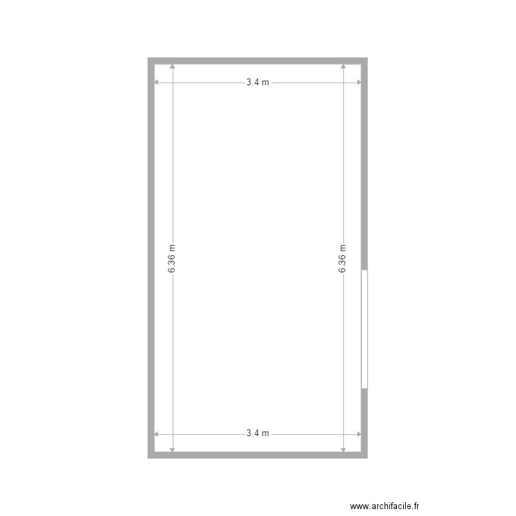 LAUNAGUET . Plan de 1 pièce et 22 m2