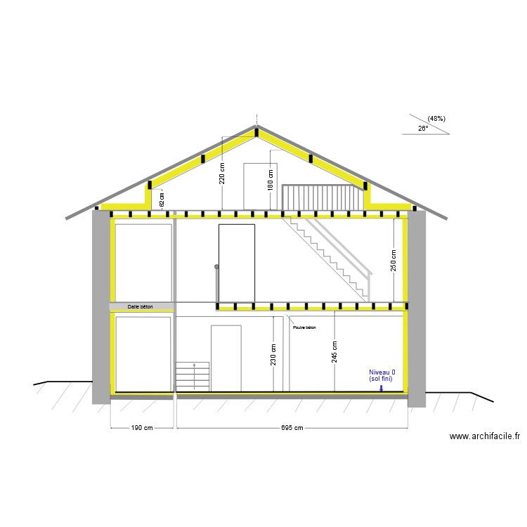 Coupe BB_V1_Après travaux. Plan de 0 pièce et 0 m2