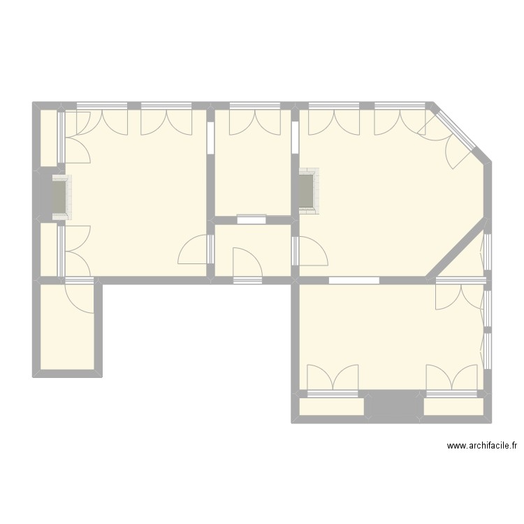 CORBEL. Plan de 13 pièces et 72 m2