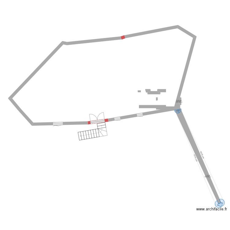 ecole de reve. Plan de 2 pièces et 1 m2