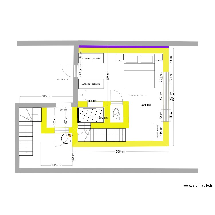 Projet 4 Molenbeek REZ a 130cm 27.11.24 . Plan de 0 pièce et 0 m2