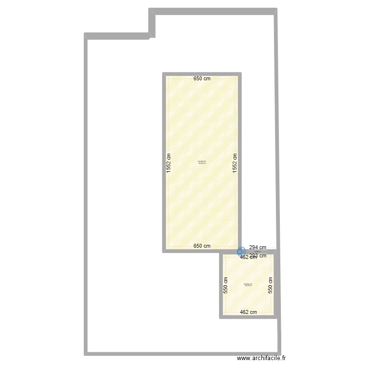 LYON . Plan de 3 pièces et 127 m2