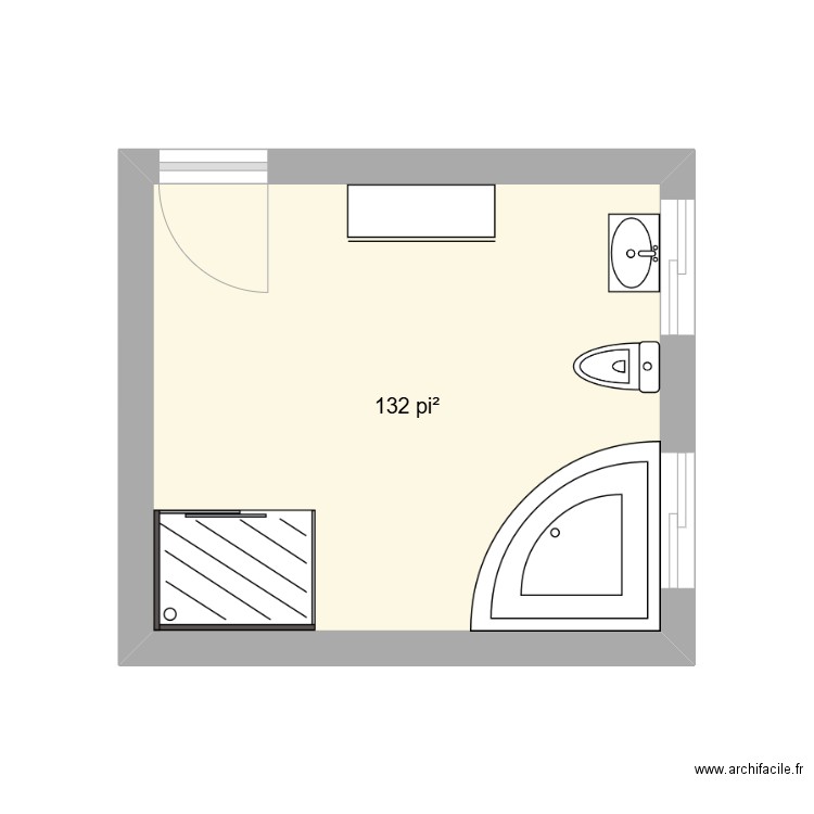 evaluation. Plan de 1 pièce et 12 m2