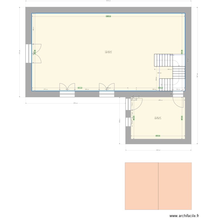 Temple  RDC Mouries 04.02.2025. Plan de 3 pièces et 254 m2