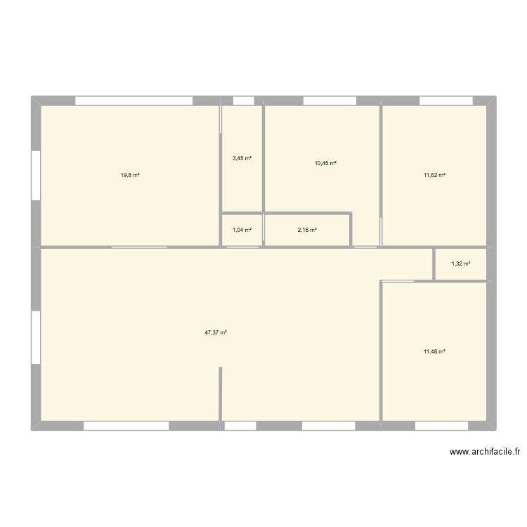 Nomain. Plan de 9 pièces et 109 m2