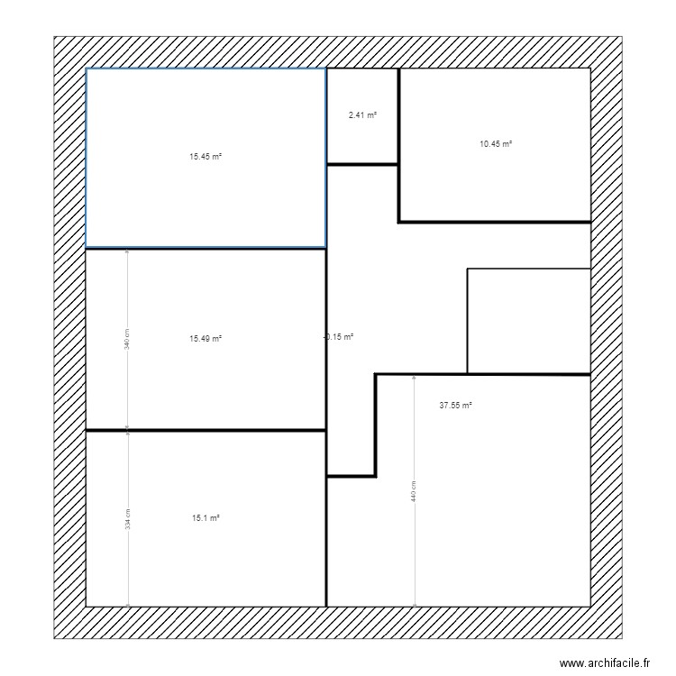 CHASTEL_COMBLES. Plan de 7 pièces et 195 m2