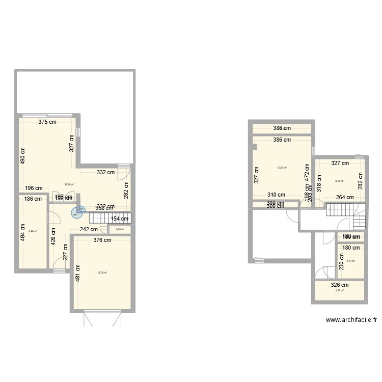 Maison_Version modifiée. Plan de 11 pièces et 107 m2