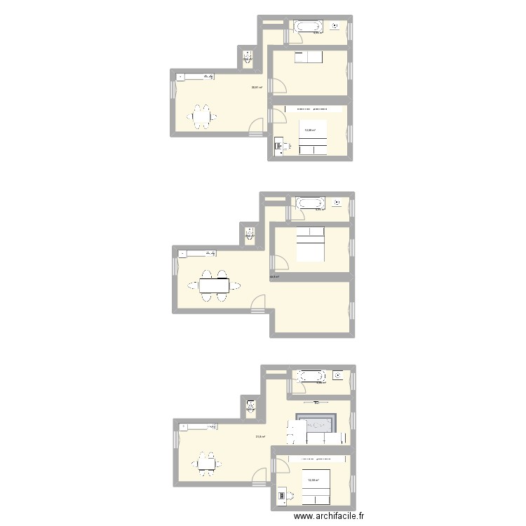 Appart. Plan de 11 pièces et 149 m2