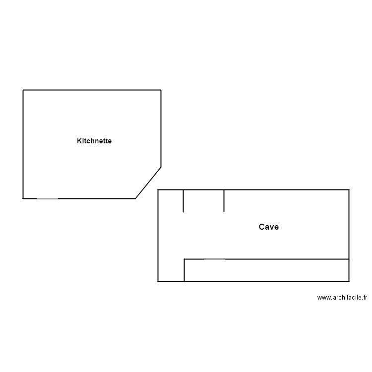 Foyer Openthalt. Plan de 3 pièces et 60 m2