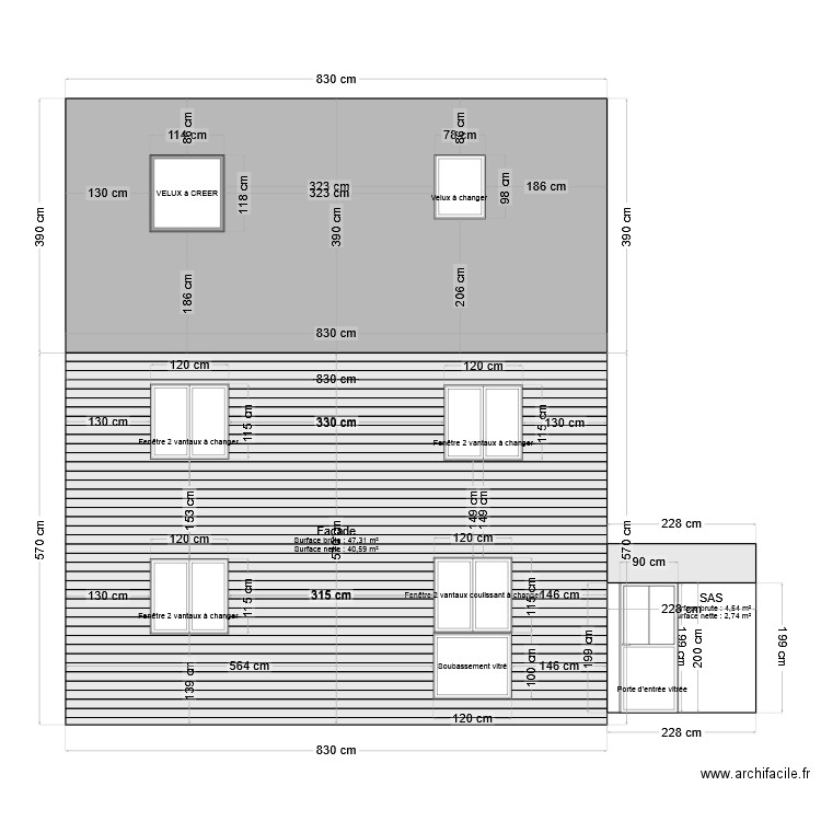 Nantes_FacadeNord. Plan de 0 pièce et 0 m2