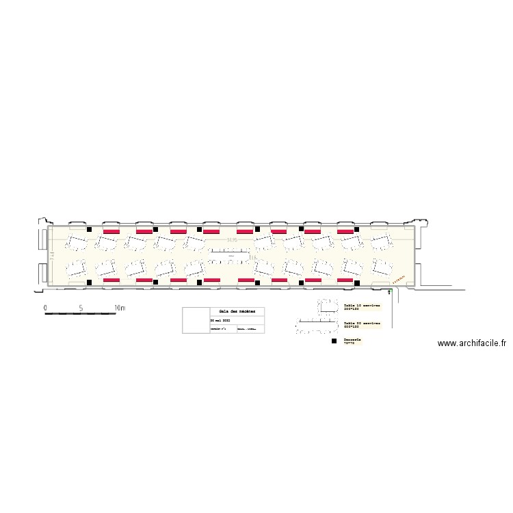 Gala des mécènes. Plan de 1 pièce et 438 m2